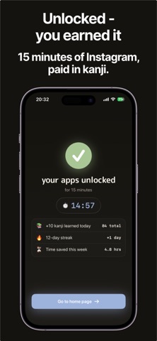 KanjiLock: App Blocker & Focus Screenshot 5 of 9