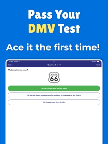 Kentucky DMV Permit Test 2025 iPad screenshot