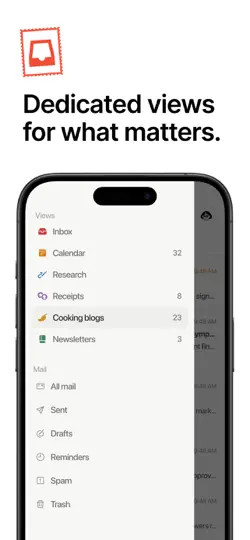 Captura de pantalla de Notion Mail en iPhone 1