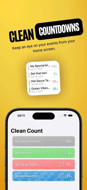 Clean Count – Simple Countdown screenshot 1