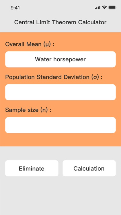 Central limit theorem calc