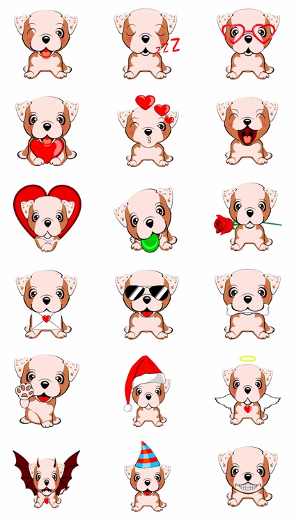 Pretty Dog Emoji Funny Sticker