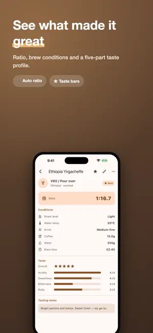 CoffeeBrewLog: Brew Recipe screenshot 2