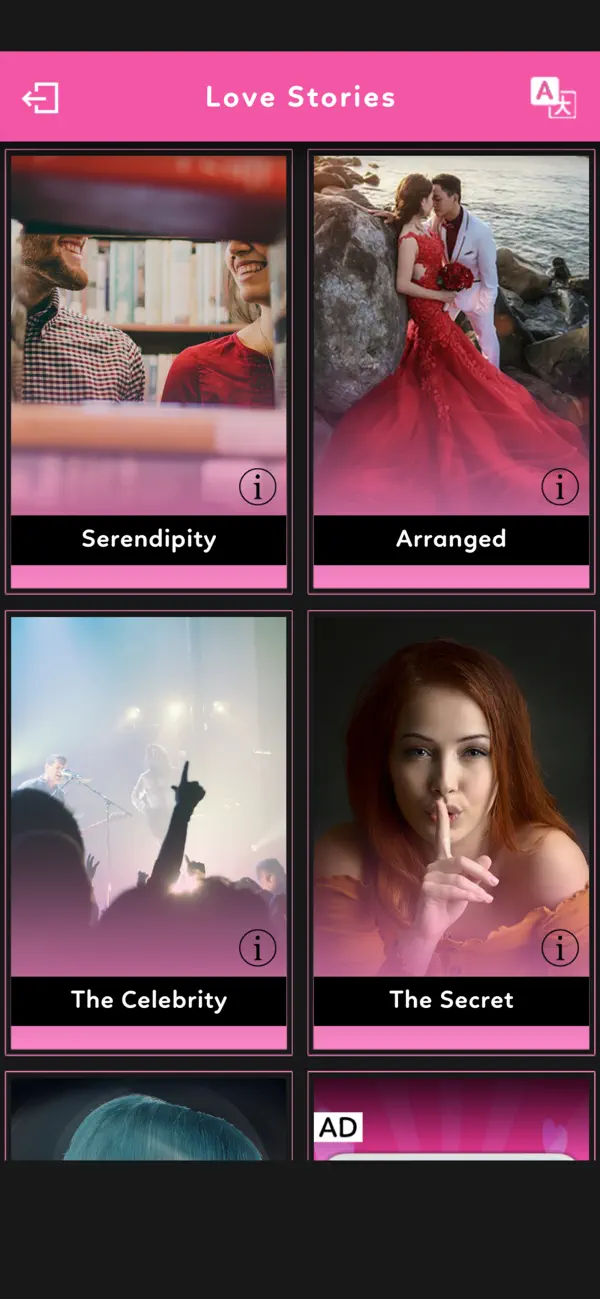 Screenshot #1 pour Love Chat Interactive Stories