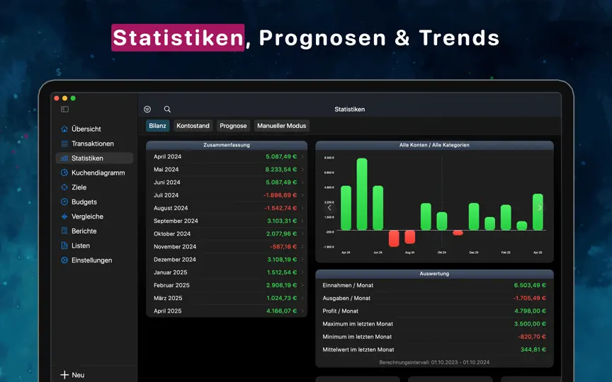 Screenshot von MoneyStats Pro auf dem iPhone 5