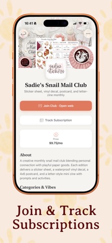 Mailbox Clubs: Snail Mail iPhone screenshot