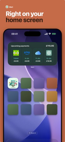 Subscription Tracker: Mori screenshot