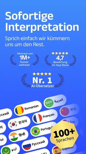 Screenshot von Owll Translator: KI-Sprachklon auf dem iPhone 1