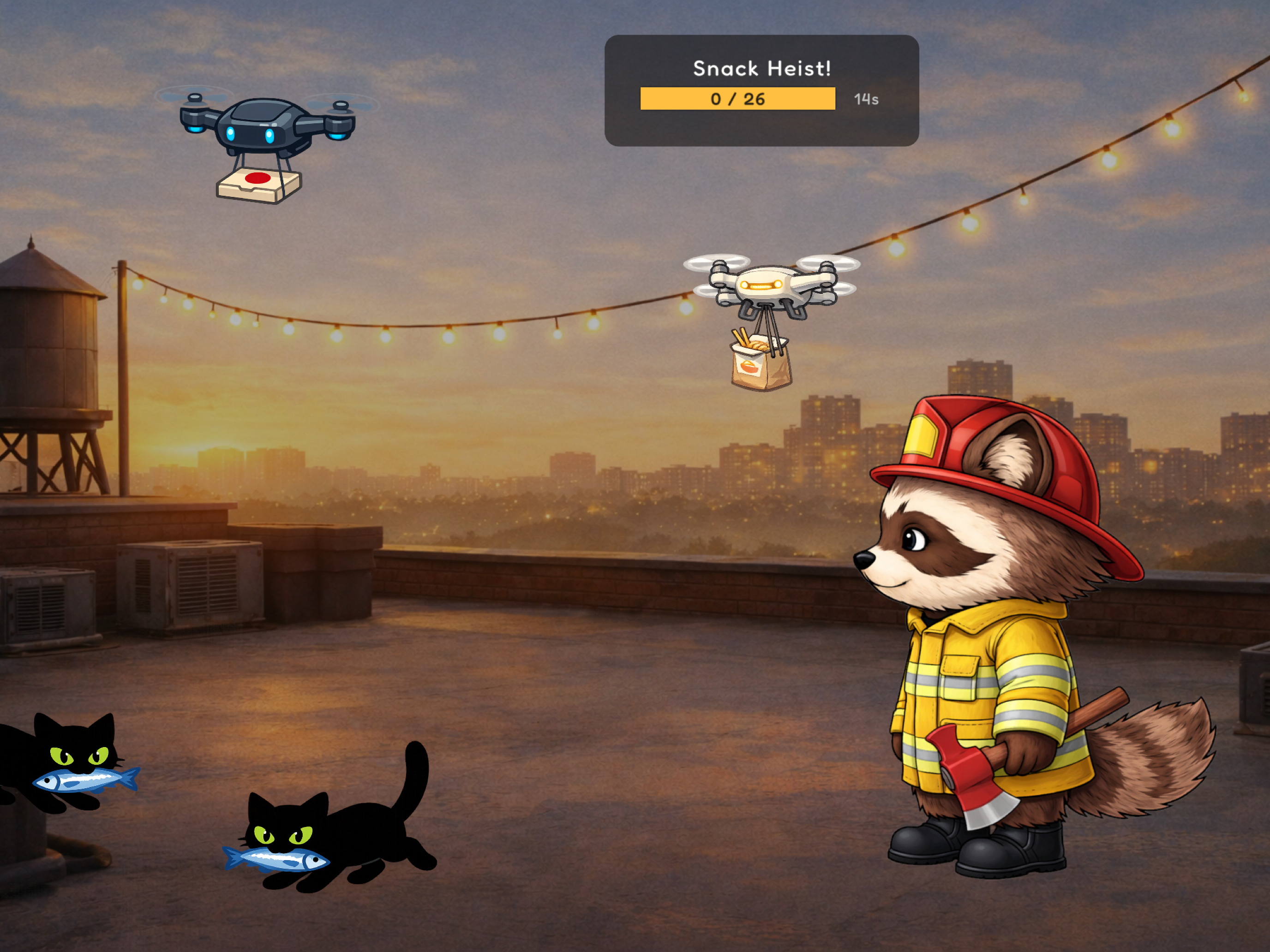Hungry Raccoon Clicker: Idle