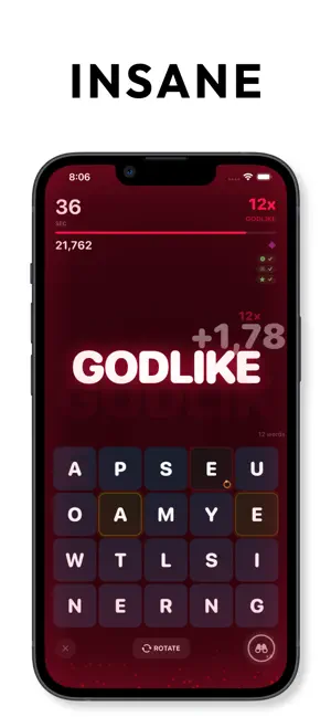Wordorphin: Fast Word Game screenshot 2