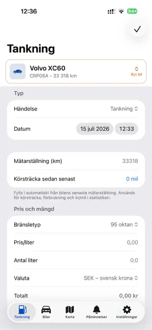 Bilpärmen screenshot 2