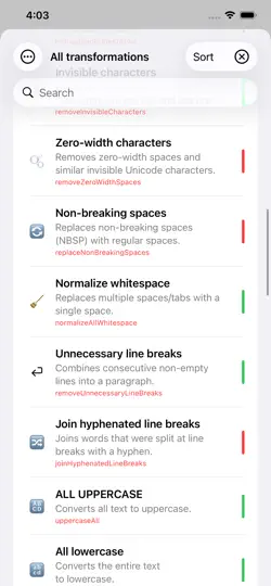 Скриншот AI Text Editor на iPhone 4