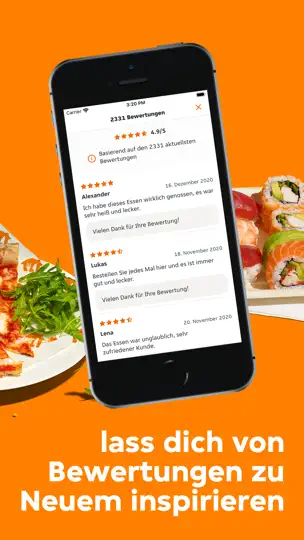 Screenshot von Takeaway.com auf dem iPhone 5