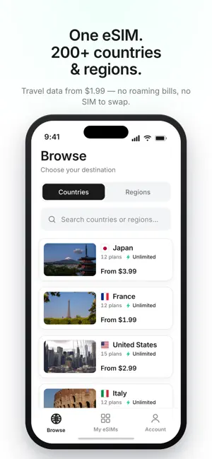 Lumbus – eSIM Data Plans screenshot 1