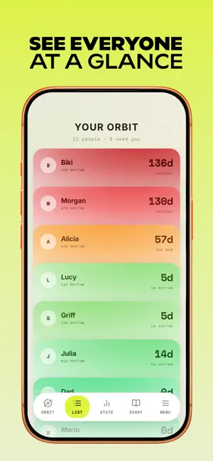 Orbit: Friendship Tracker screenshot 3