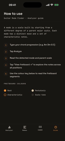 Guitar Mode Finder Screenshot 5 of 5