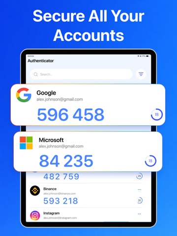 Authenticator App・ 2FA, MFA iPad screenshot
