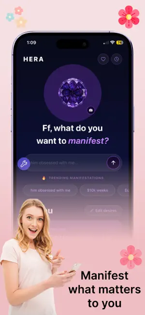 Hera: AI Manifestation Coach screenshot 1