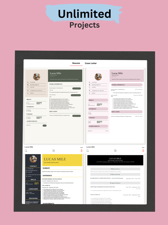 Resume Maker:AI resume builder iPad screenshot 3 - Business app