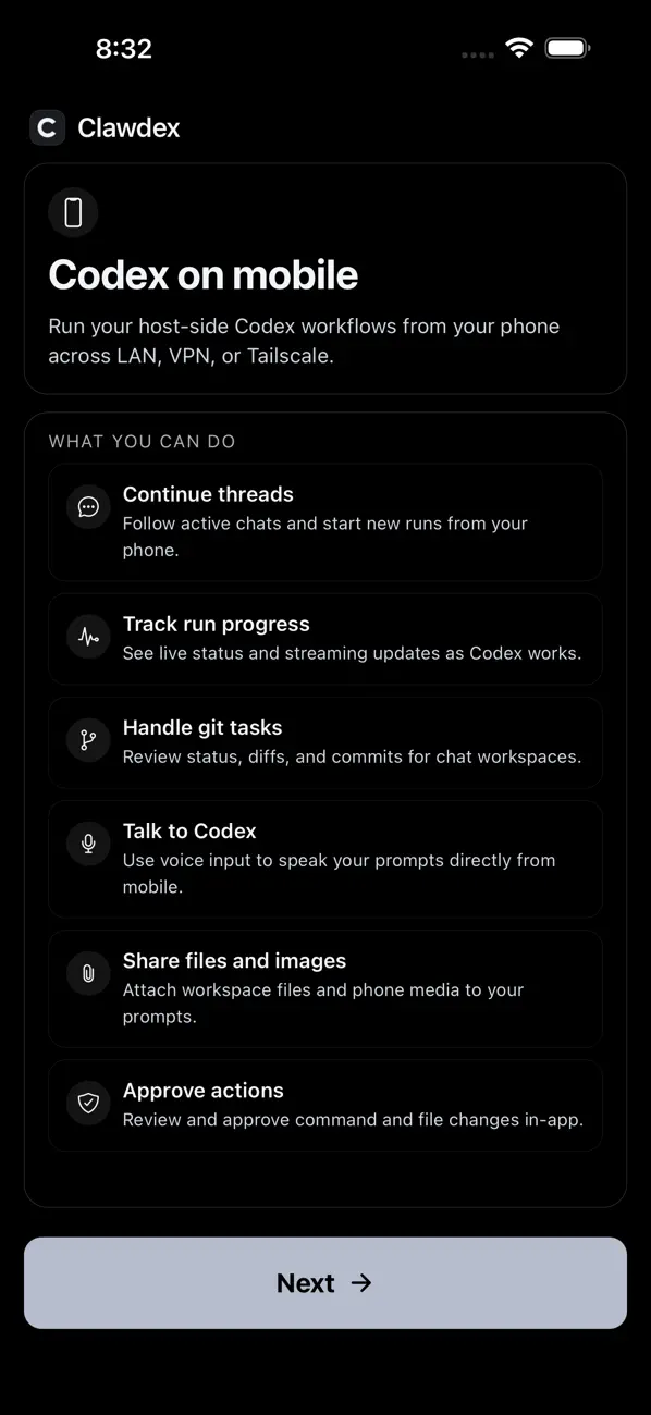#1. Clawdex Mobile (iOS) Av: Mohit Patil