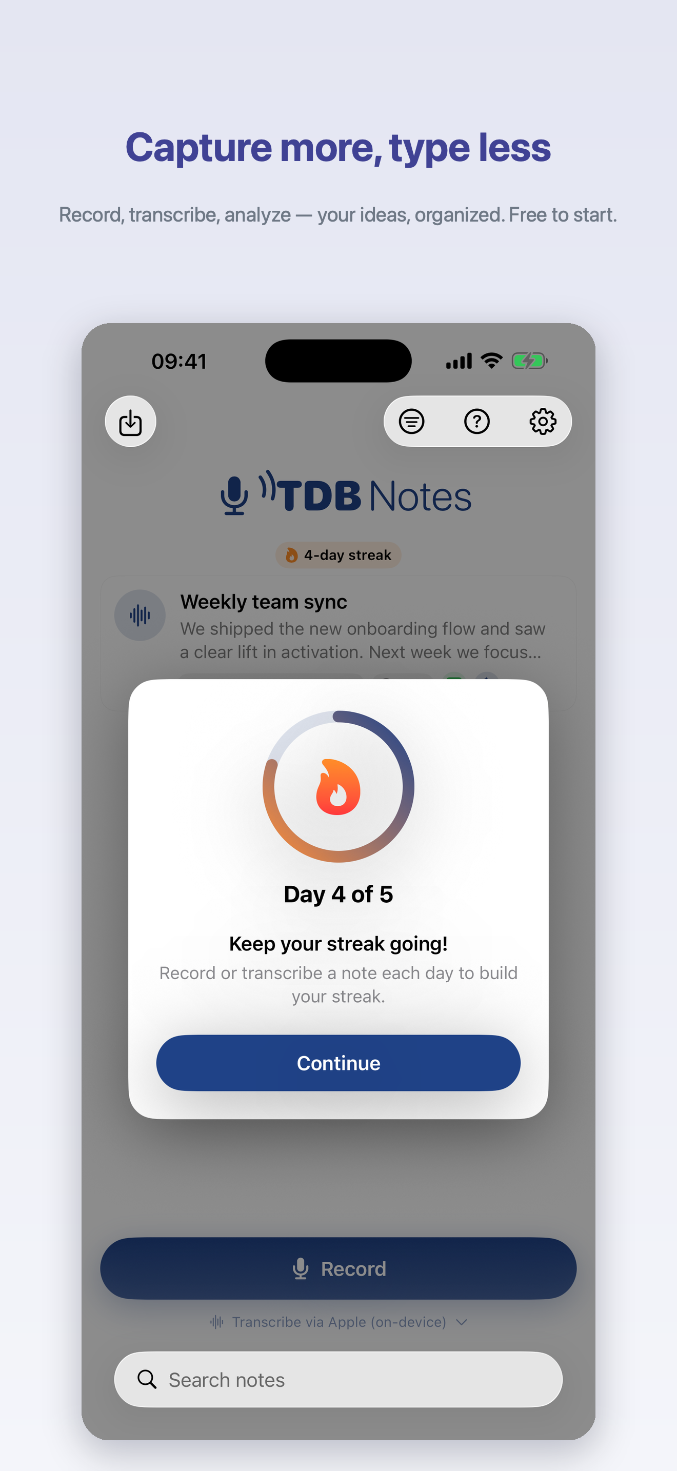 TDB Notes: Voice to Text screenshot 10
