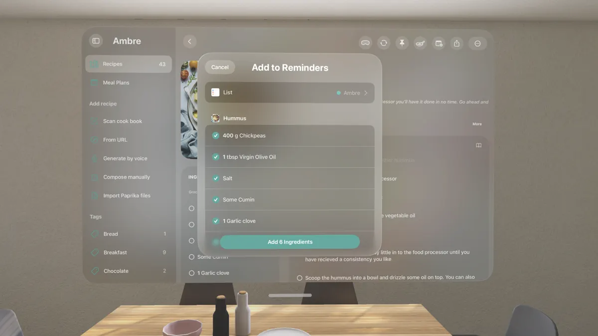 Ambre: Recipe Organizer screenshot 4