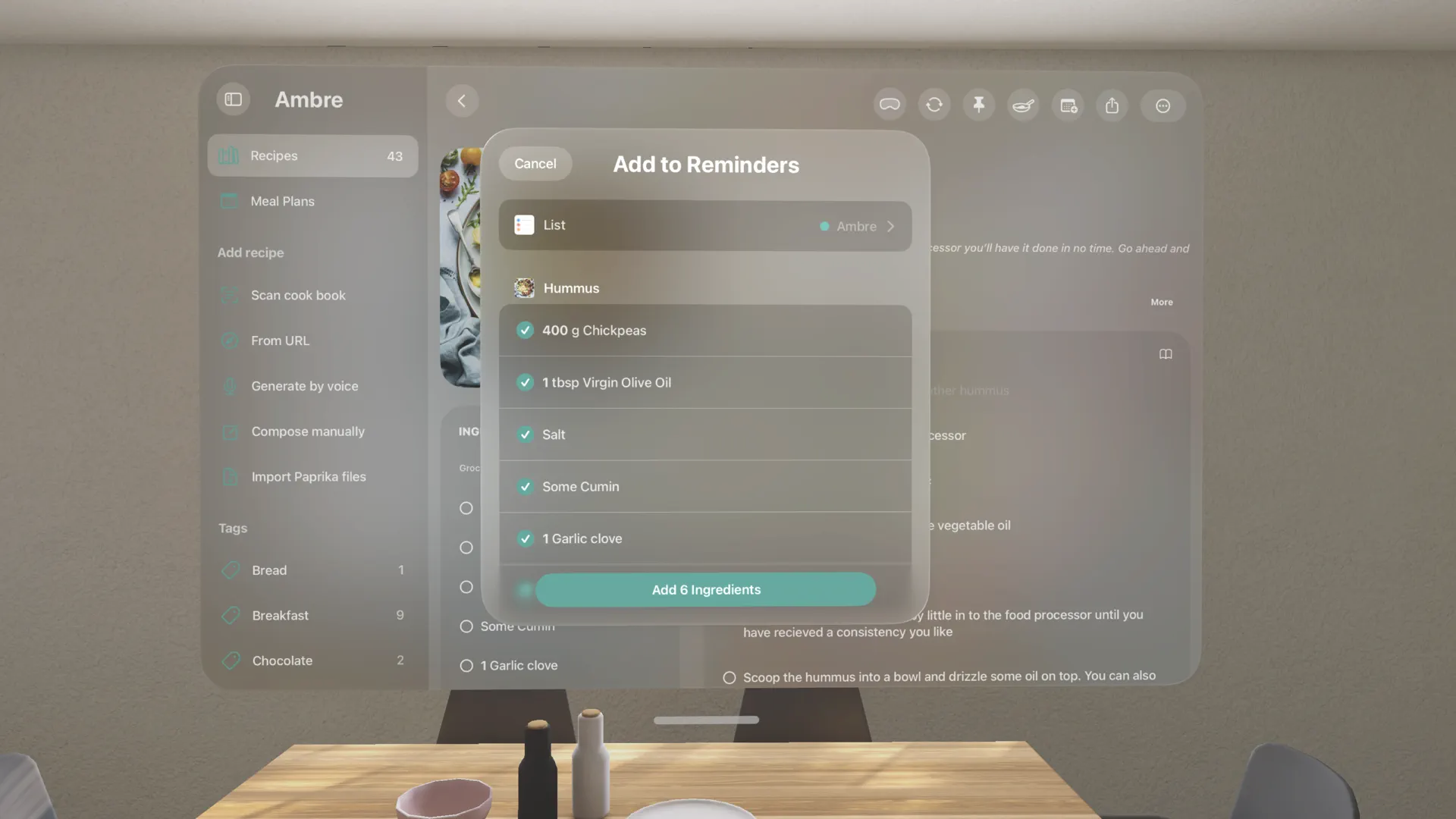 Ambre: Recipe Organizer screenshot 4