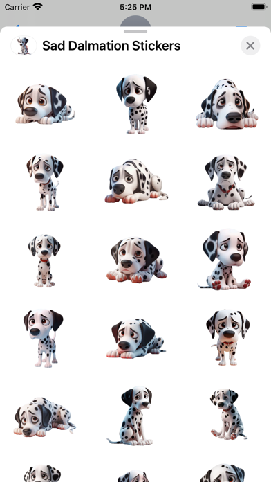 Screenshot #1 pour Sad Dalmation Stickers