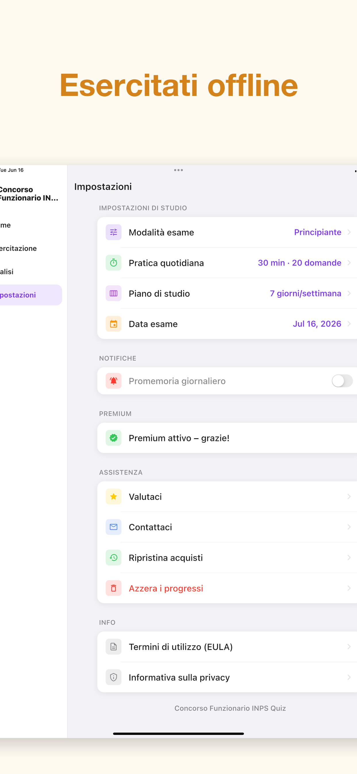 Concorso Funzionario INPS Quiz screenshot 5