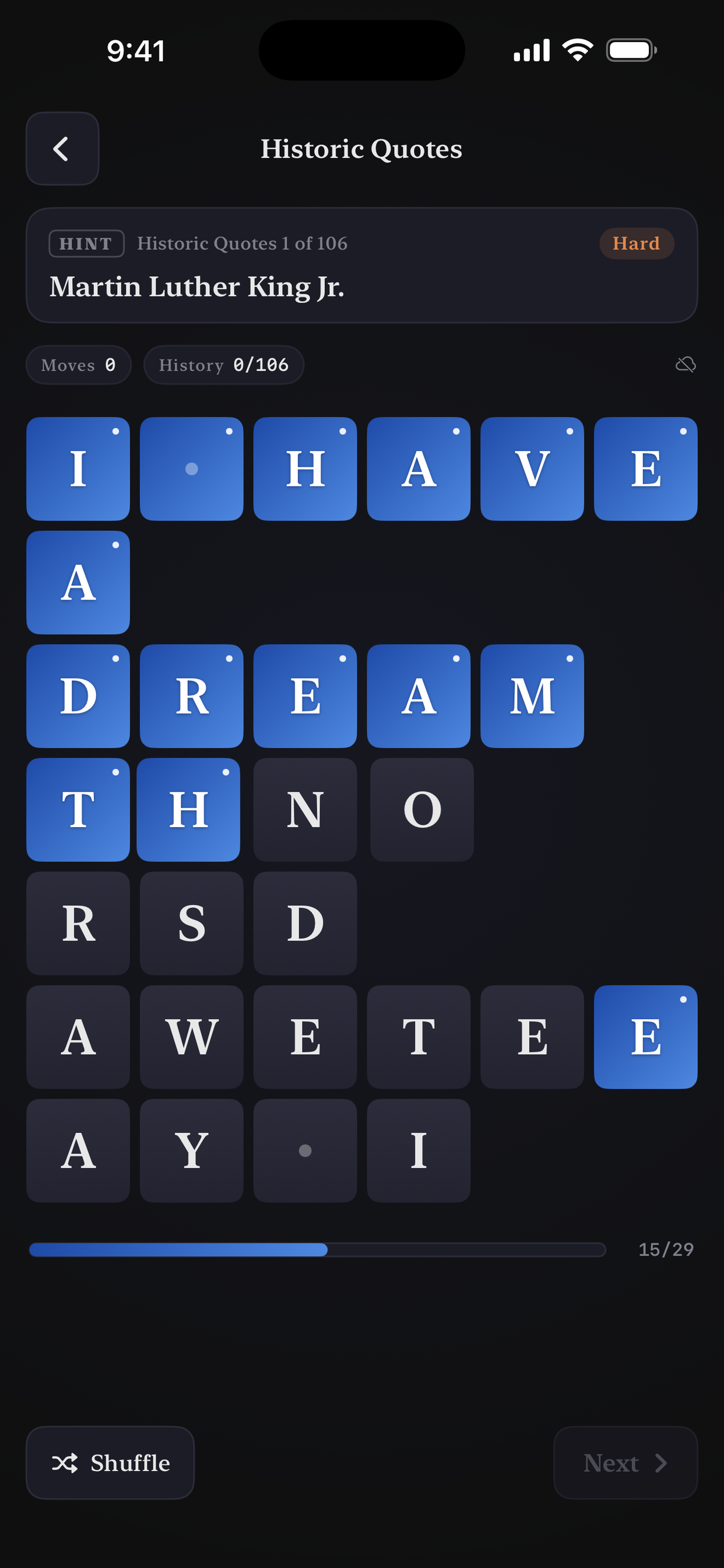 LineBy: Daily Quote Puzzle screenshot 3