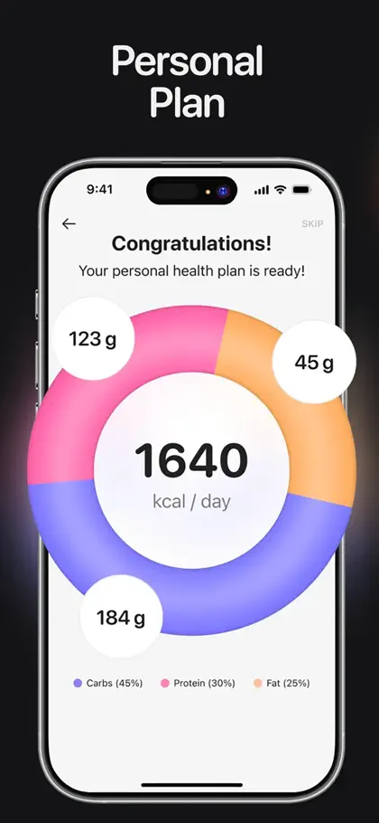 Screenshot 3 di 6 di Calorie AI - Food Scan