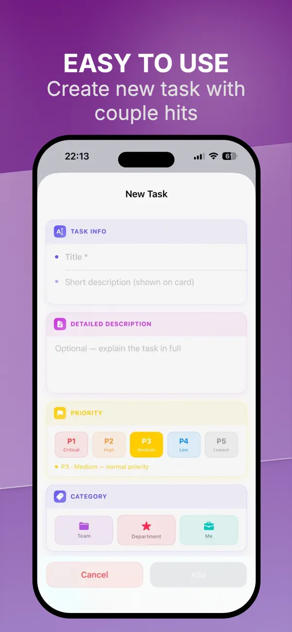 Screenshot #3 pour Strider: Personal Kanban Board