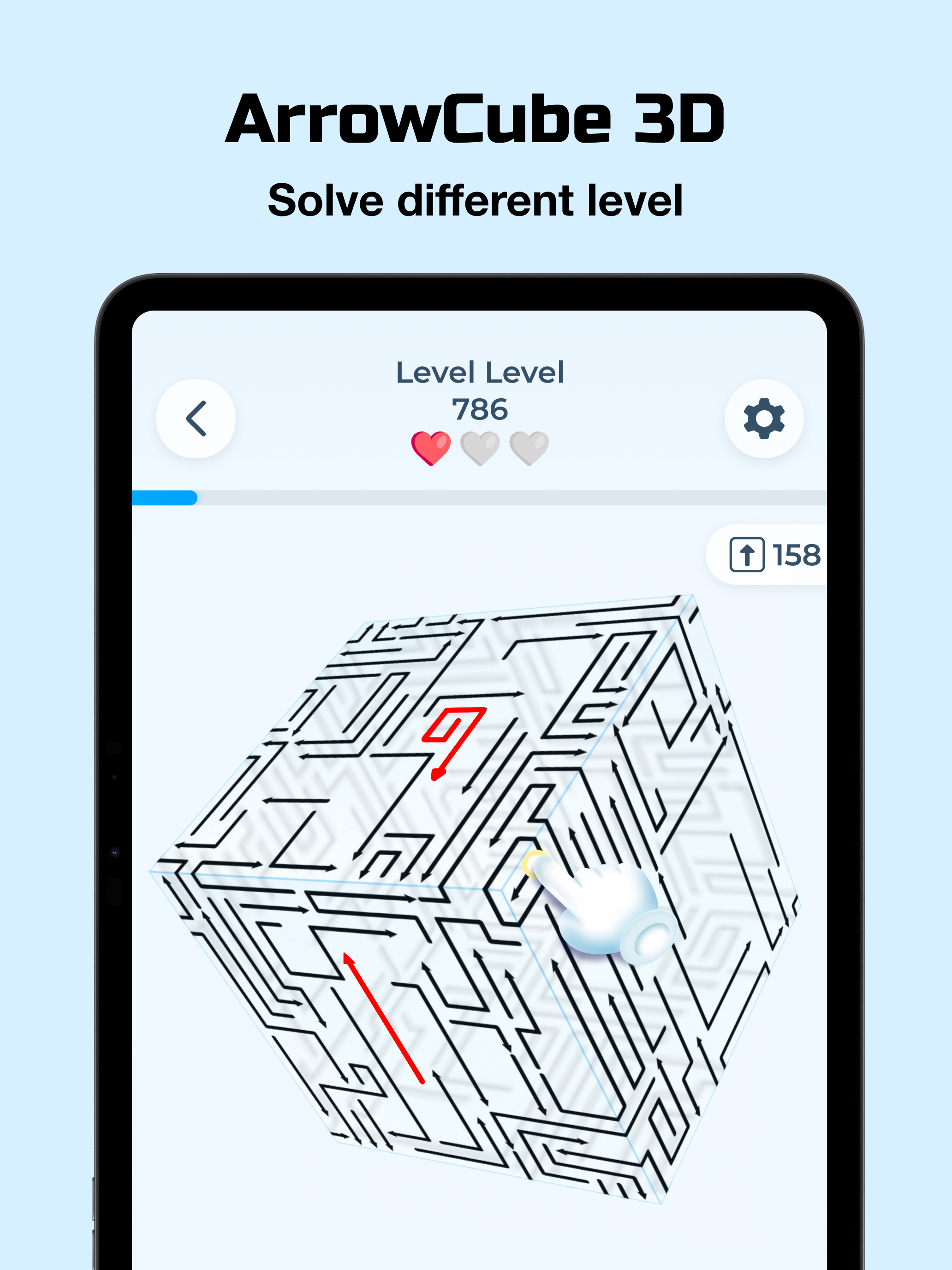 Arrow Cube 3D: Tap Away Puzzle