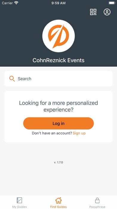 Screenshot 1 of CohnReznick Events App