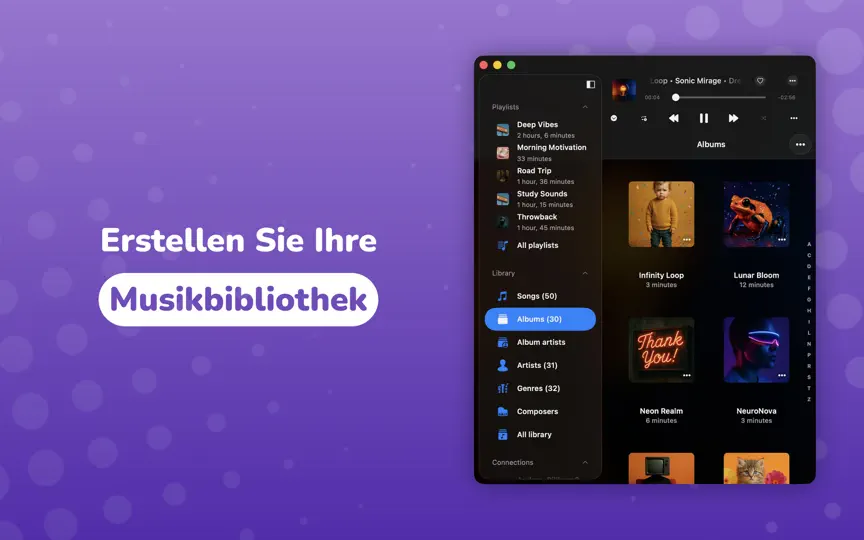 Screenshot von Evermusic auf dem iPhone 8