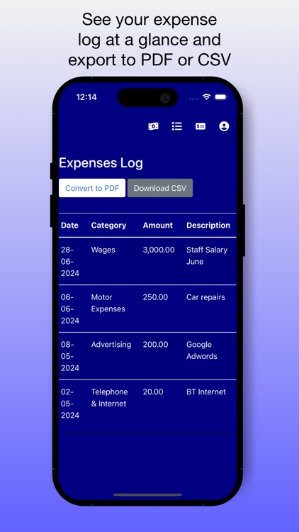 Easy Business Expense Logger