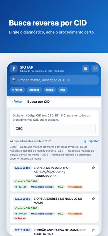 SIGTAP - Procedimentos SUS screenshot 4 of 10