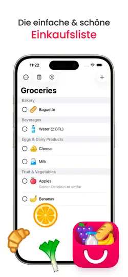 Screenshot von Airrends - Shopping List auf dem iPhone 1
