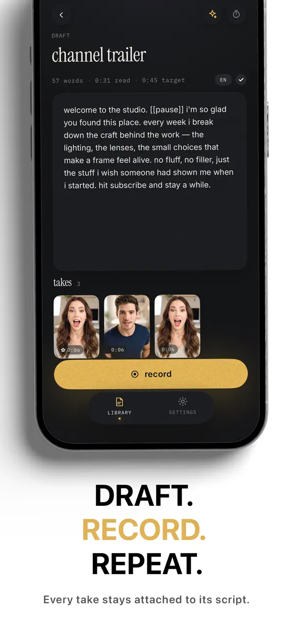 Screenshot #2 pour NexCam Teleprompter