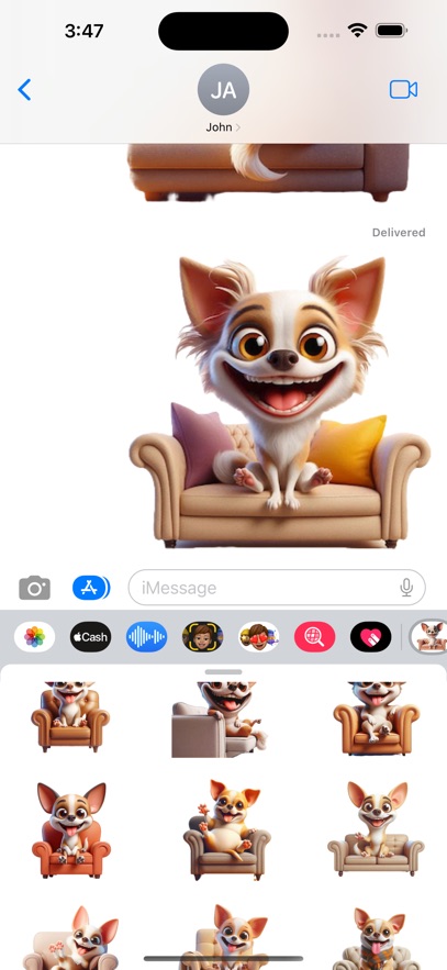 Chihuahua Couch Stickers