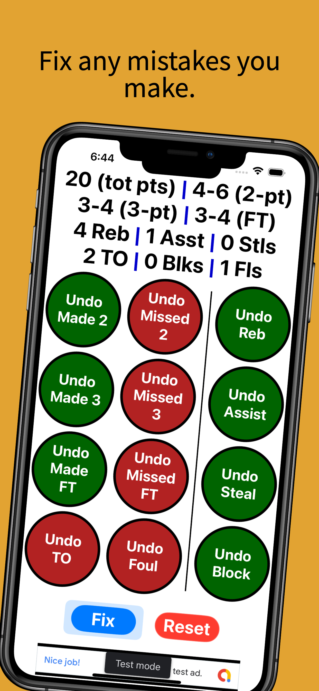 My BBaller Stats