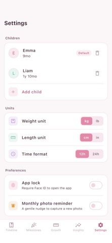 Lilibee: Baby Milestones screenshot