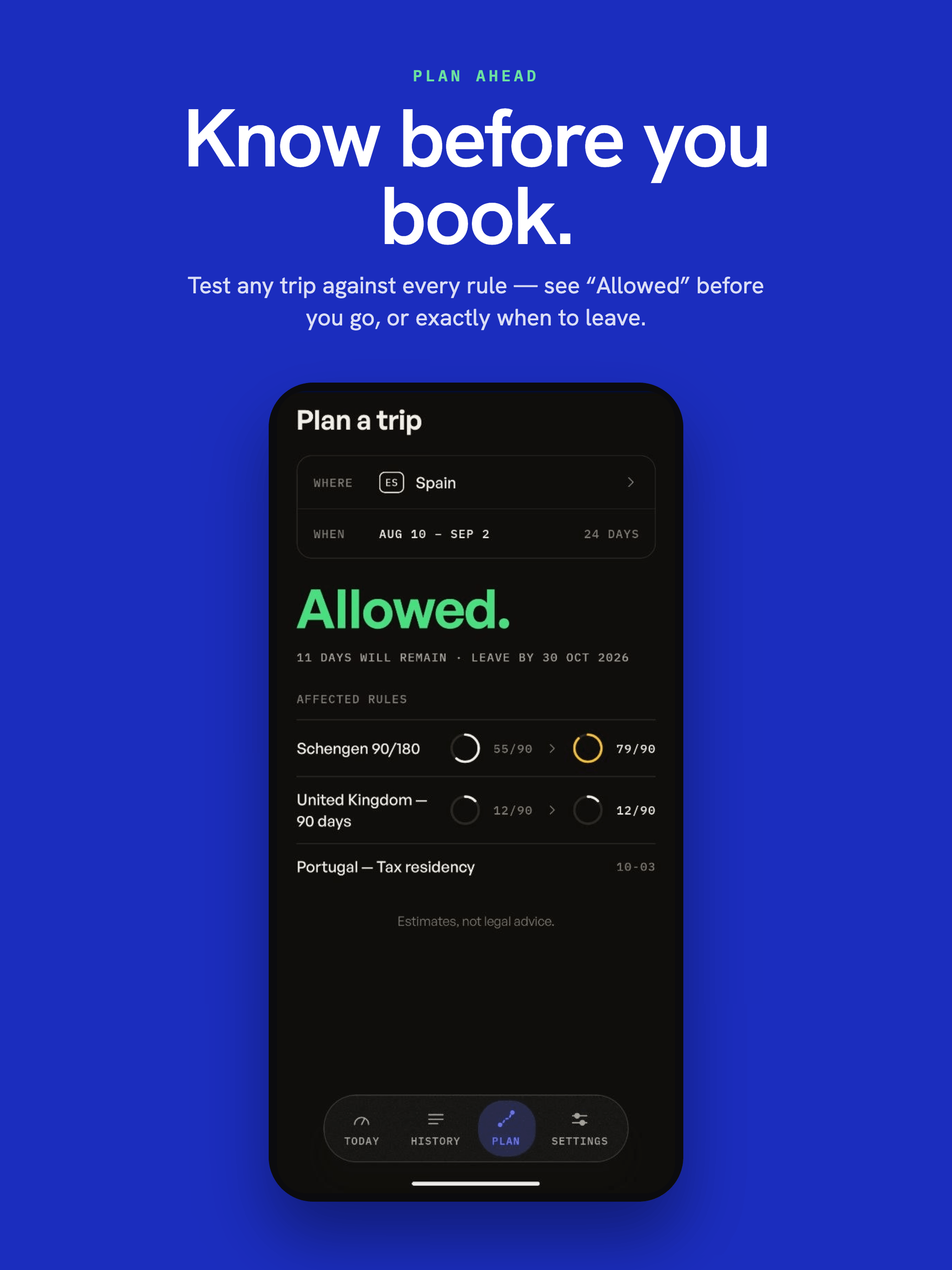 Countly – Country Days Tracker
