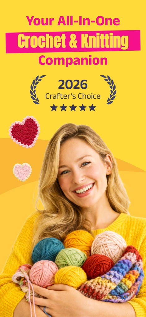 LoopCraft: Crochet & Knitting - L'application LoopCraft se révèle comme le compagnon idéal pour le tricot et le crochet, célébrée par une reconnaissance 'Crafter's Choice' et une riche sélection de fils colorés prêts à être transformés.