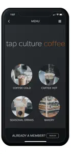 Tap Culture Coffee screenshot #1 for iPhone