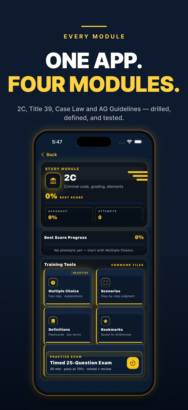Got Stripes: Police Exam Prep iphone screenshot 2