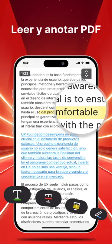 PDF ProX: Lector & Editor PDF screenshot 3 of 6