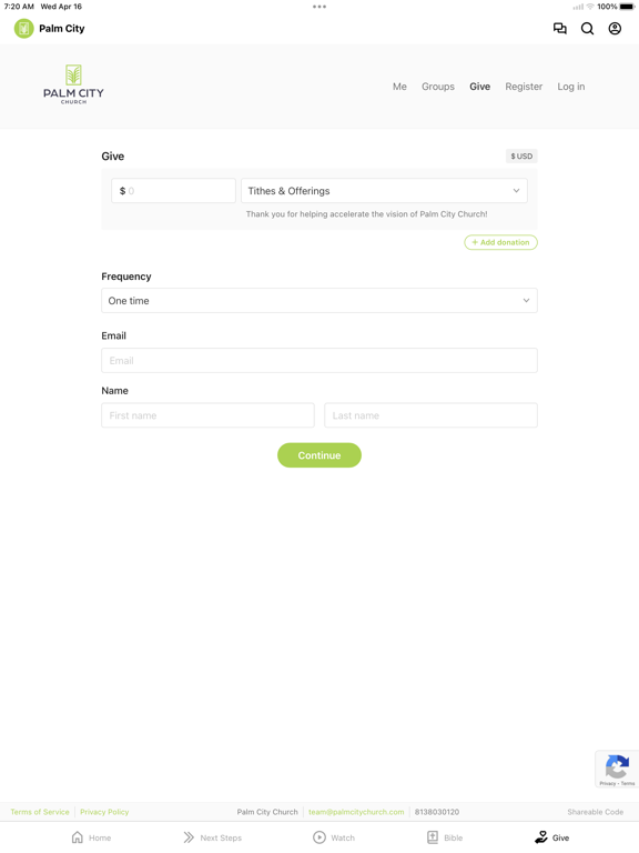 Palm City Church iPad screenshot 5 - Education app