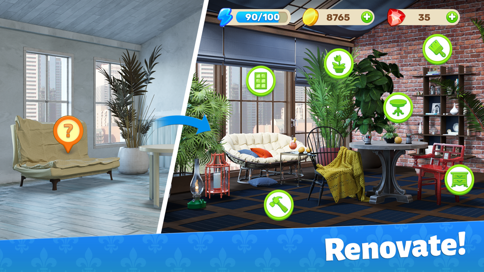#2. Merge House - Design Makeover (iOS) 由: Sergey Karakozov