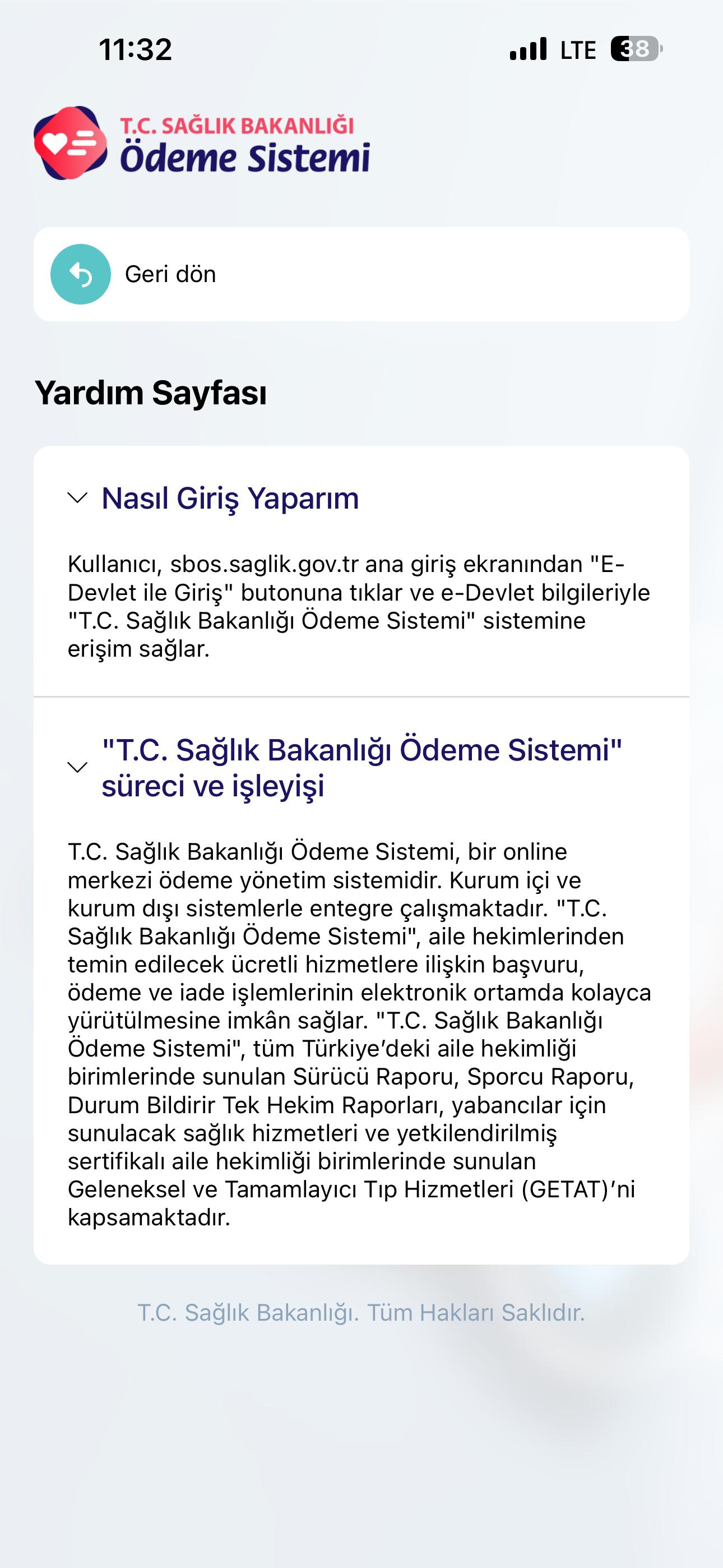 Sağlık Bakanlığı Ödeme Sistemi